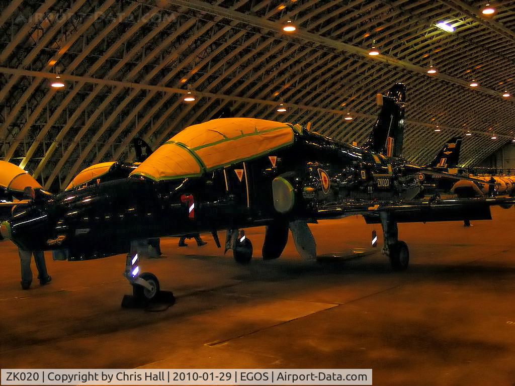 ZK020, 2009 British Aerospace Hawk T2 C/N RT011/1249, in storage at RAF Shawbury