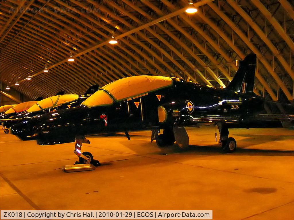 ZK018, 2008 British Aerospace Hawk T2 C/N RT009/1247, in storage at RAF Shawbury