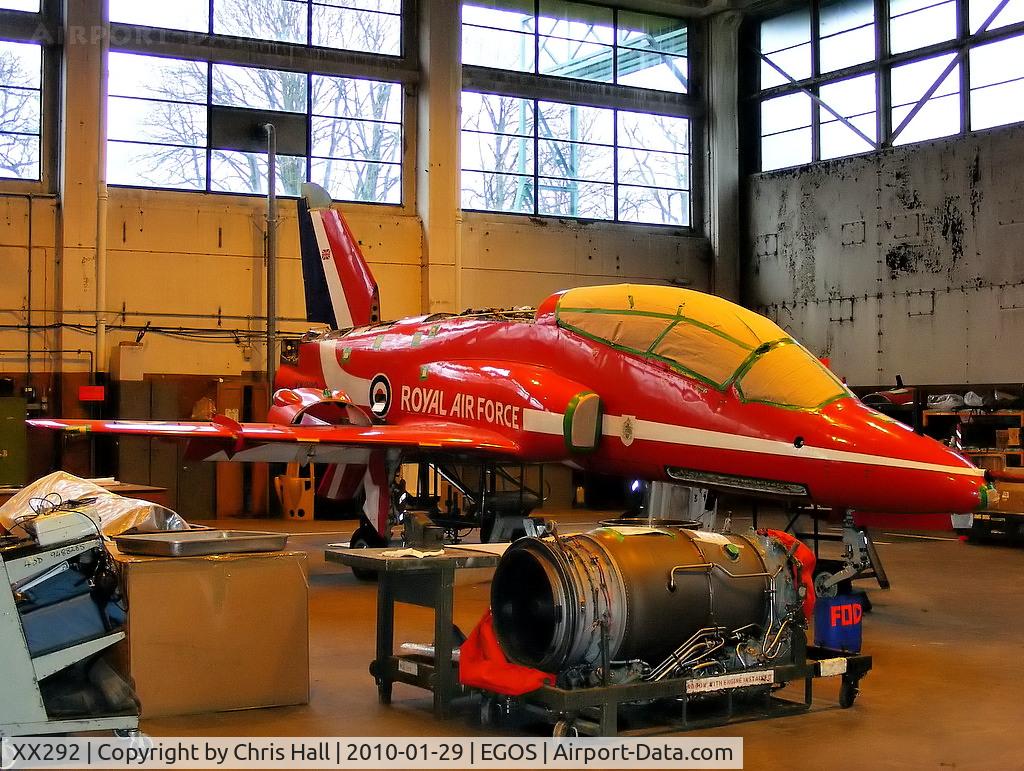 XX292, 1979 Hawker Siddeley Hawk T.1W C/N 119/312117, in storage at RAF Shawbury