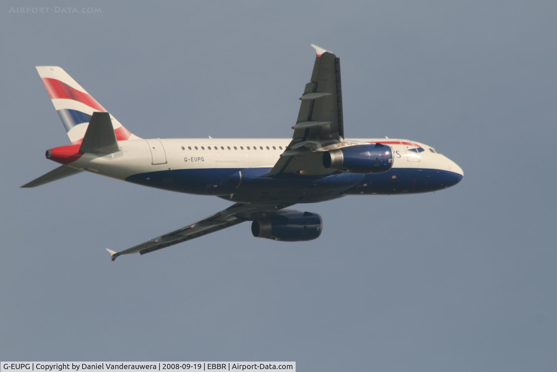 G-EUPG, 2000 Airbus A319-131 C/N 1222, Taking off from RWY 07R