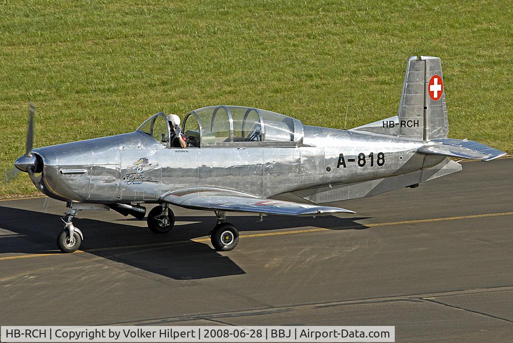 HB-RCH, 1955 Pilatus P3-05 C/N 456-5, at BBJ