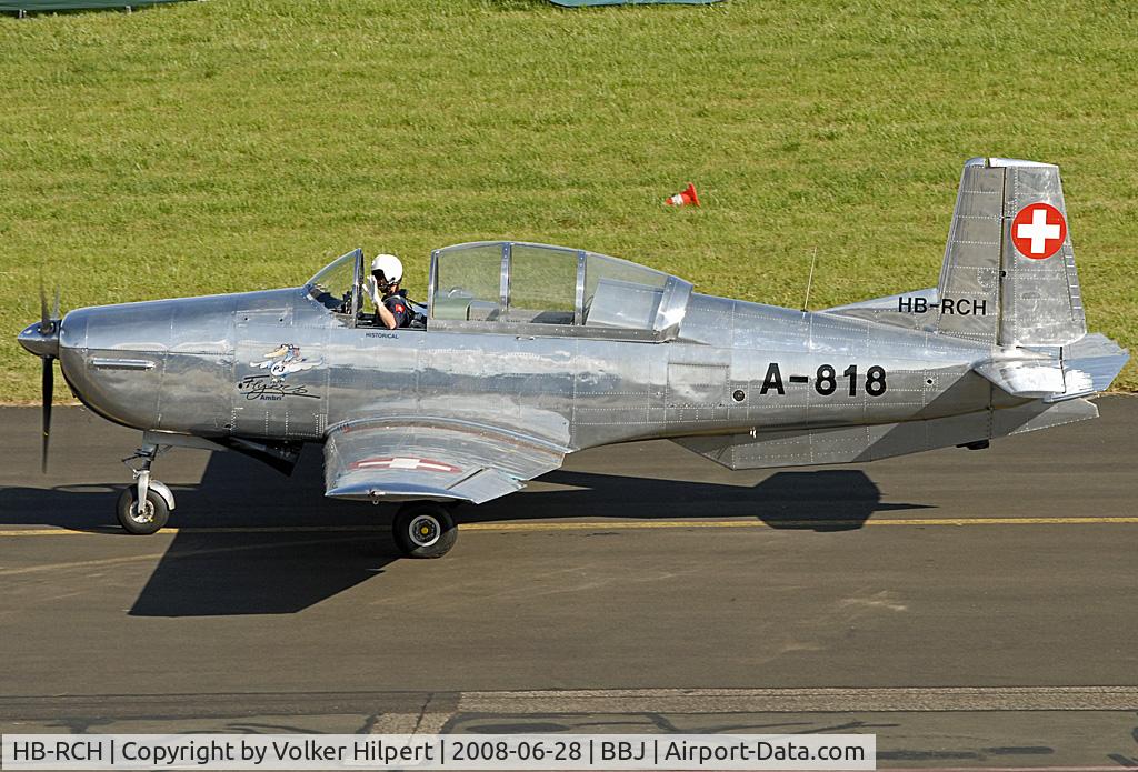 HB-RCH, 1955 Pilatus P3-05 C/N 456-5, at BBJ