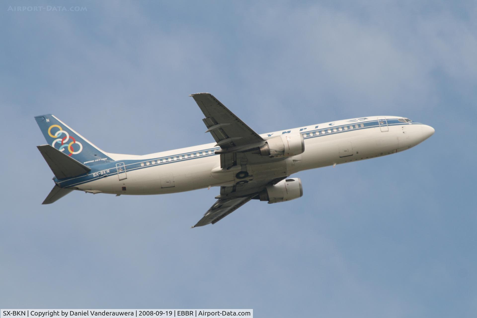 SX-BKN, 1992 Boeing 737-4Q8 C/N 26281/2380, Taking off from RWY 07R