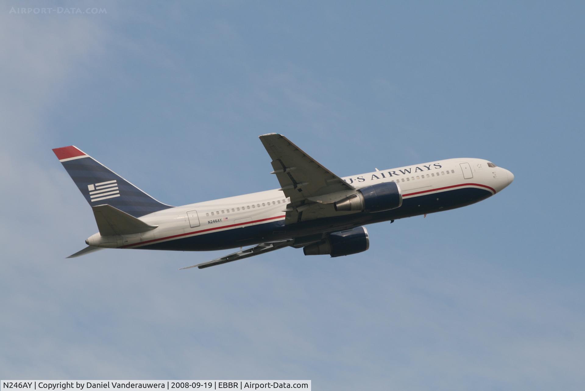 N246AY, 1987 Boeing 767-201ER C/N 23898, Flight US751 is taking off from RWY 07R