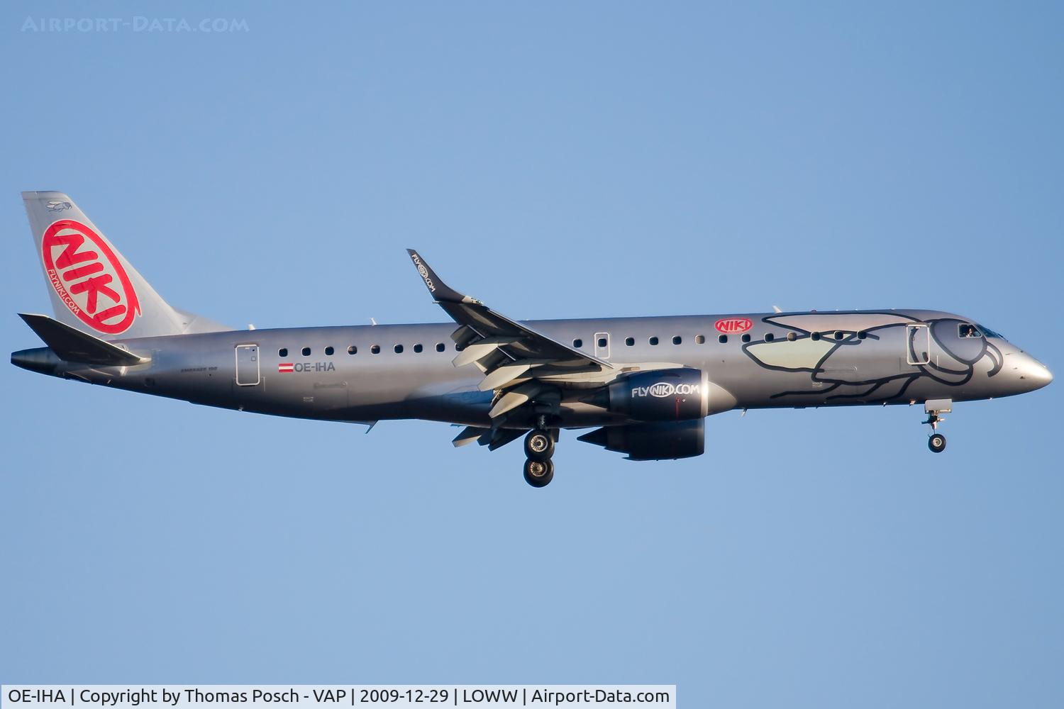 OE-IHA, 2009 Embraer 190LR (ERJ-190-100LR) C/N 19000285, FlyNiki