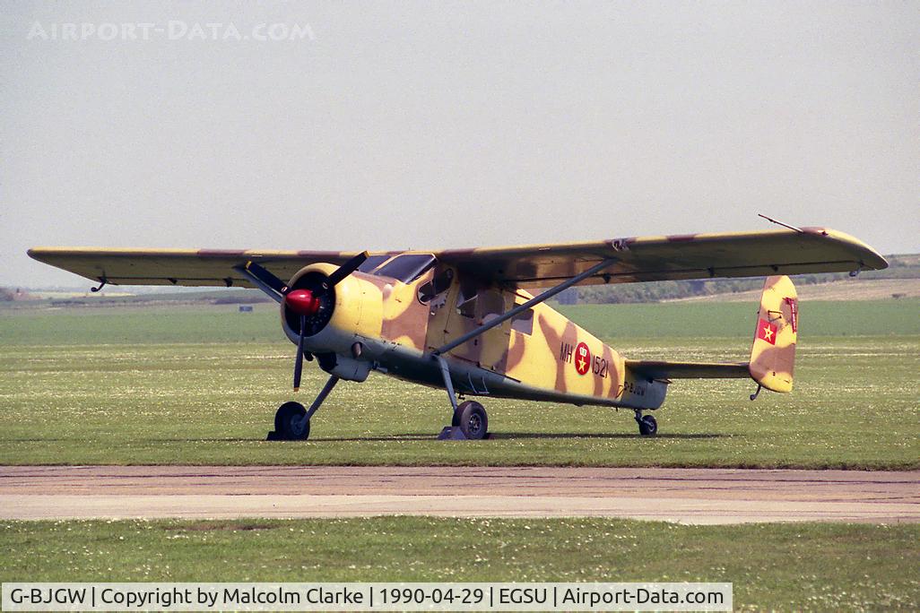 G-BJGW, 1958 Max Holste MH-1521M Broussard C/N 92, Max Holste MH-1521 Broussard at Duxford Airfield in 1990.