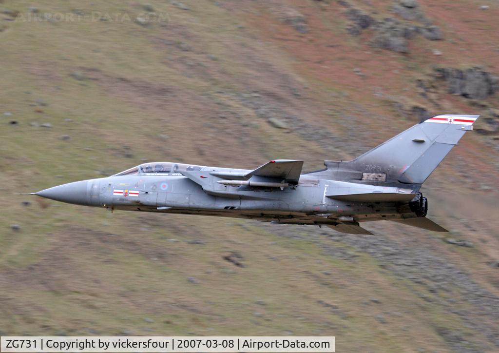 ZG731, 1990 Panavia Tornado F.3 C/N 841/AS126/3408, Royal Air Force. Operated by 41 (R) Squadron. Dunmail Raise, Cumbria.