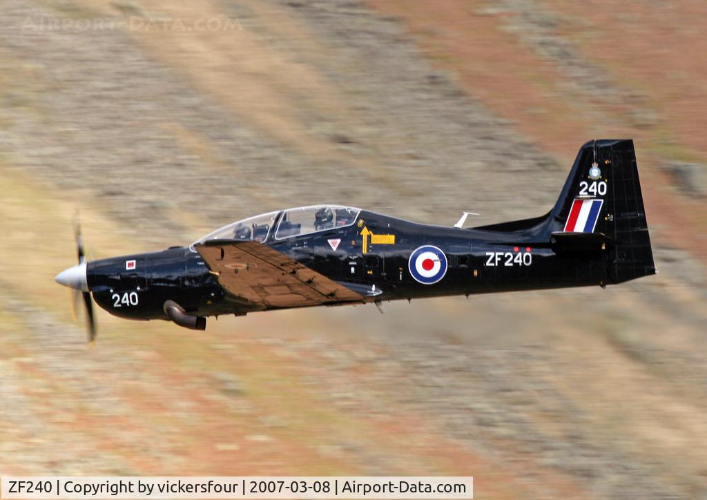 ZF240, 1990 Short S-312 Tucano T1 C/N S043/T40, Royal Air Force. Operated by 1 FTS. Dunmail Raise, Cumbria.