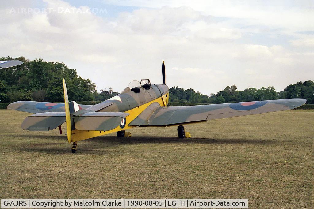 G-AJRS, 1939 Miles M14A Magister C/N 1750, Miles M-14A Hawk Trainer 3 at Old Warden in 1990.