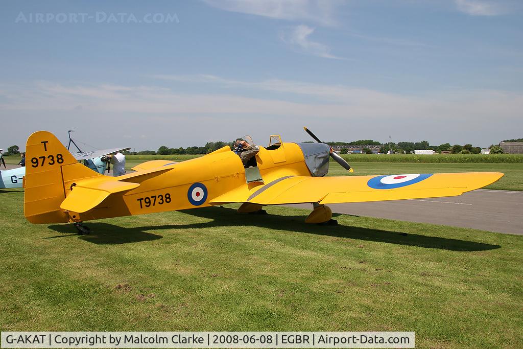 G-AKAT, 1940 Miles M14A Hawk Trainer 3 C/N 2005, Miles M-14A Hawk Trainer 3 at Breighton Airfield's Auster Fly-In & 'At Home Day' in 2008.