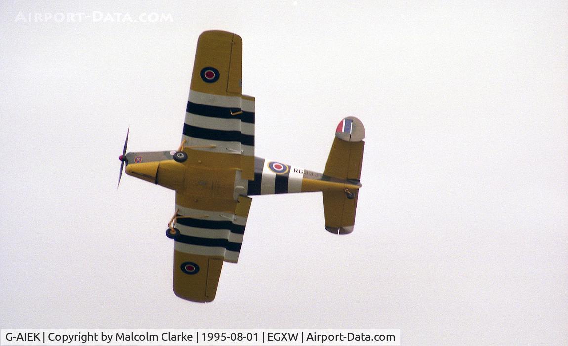 G-AIEK, 1946 Miles M38 Messenger 2A C/N 6339, Miles M-38 Messenger 2A at RAF Waddington in 1995.