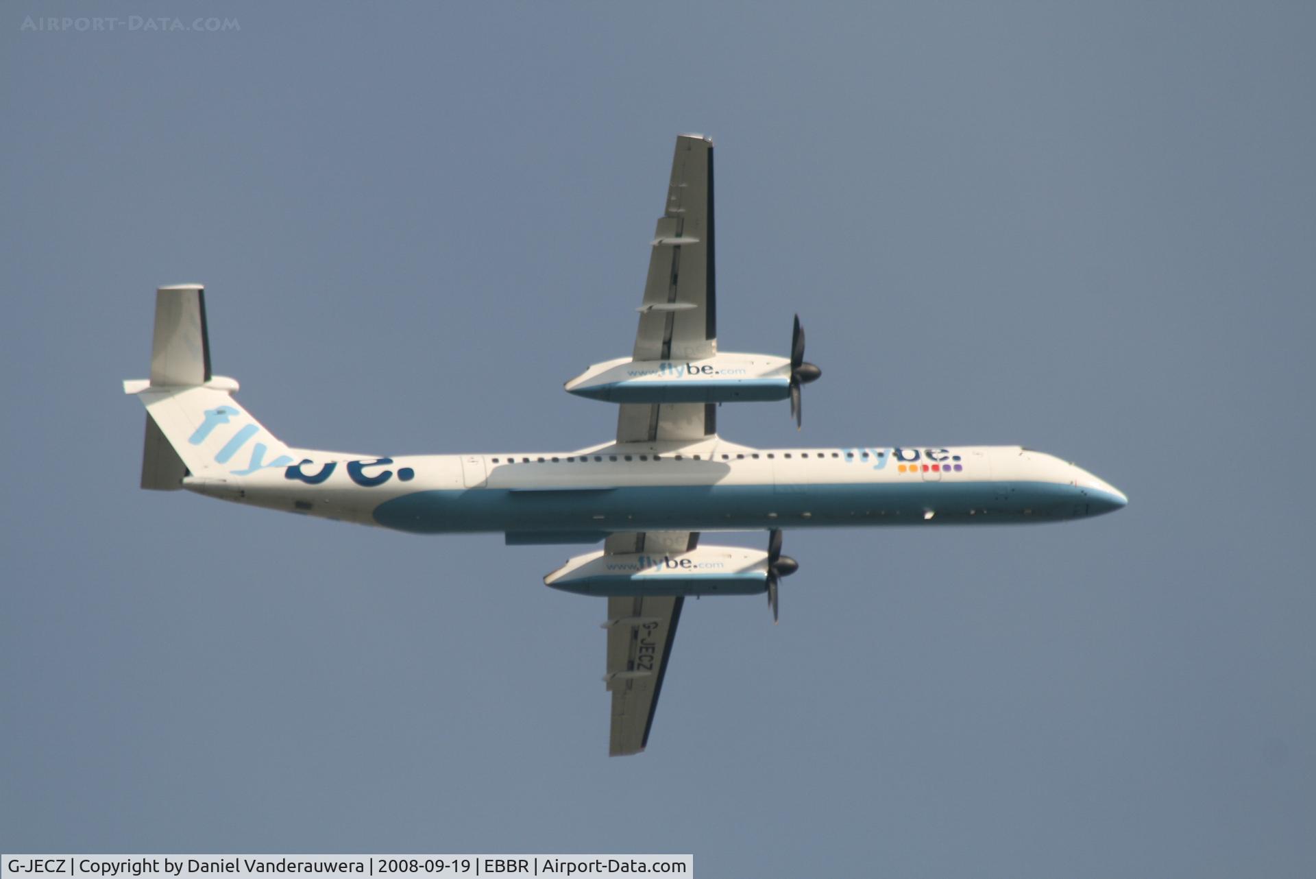 G-JECZ, 2007 De Havilland Canada DHC-8-402Q Dash 8 C/N 4179, Flight BE7182 is taking off from RWY 07R