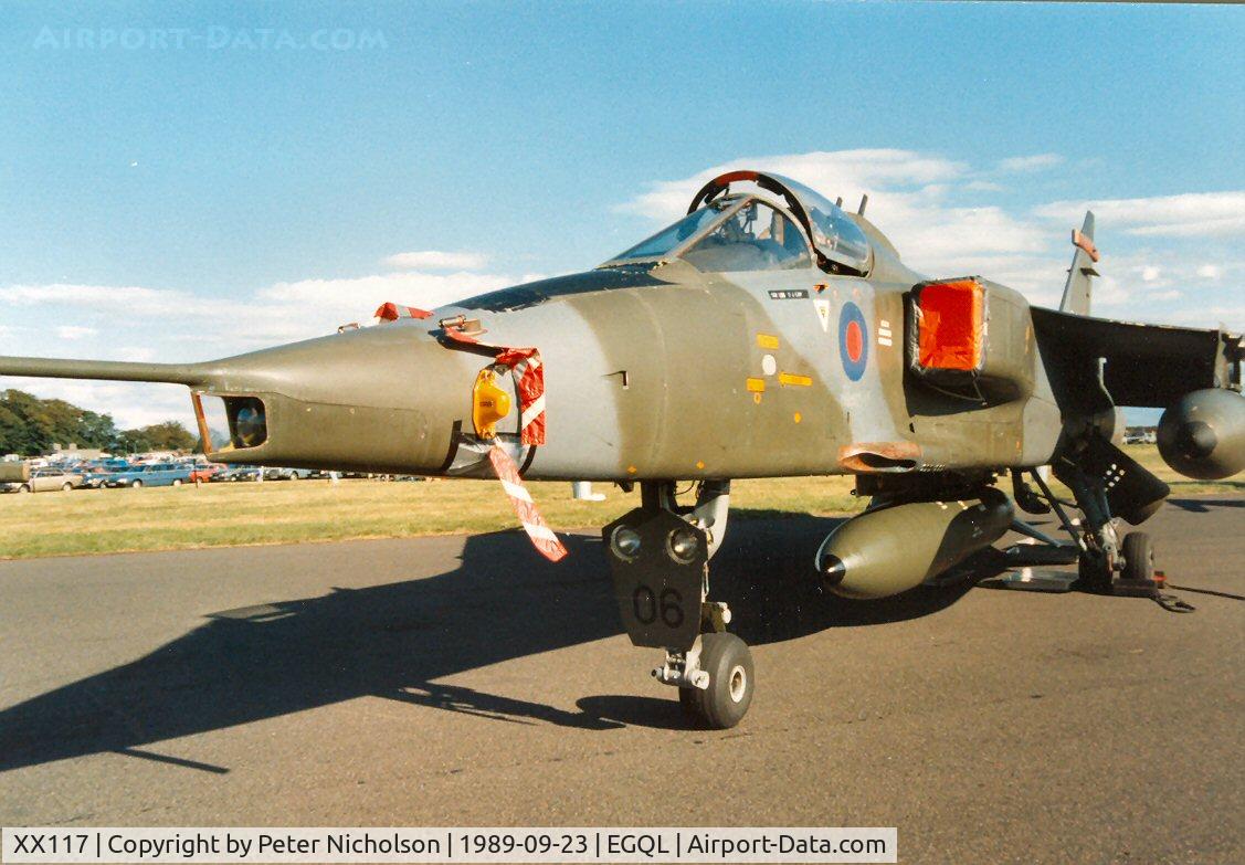 XX117, 1973 Sepecat Jaguar GR.1A C/N S.10, Jaguar GR.1A of Lossiemouth's 226 Operational Conversion Unit in the static display at the 1989 RAF Leuchars Airshow.