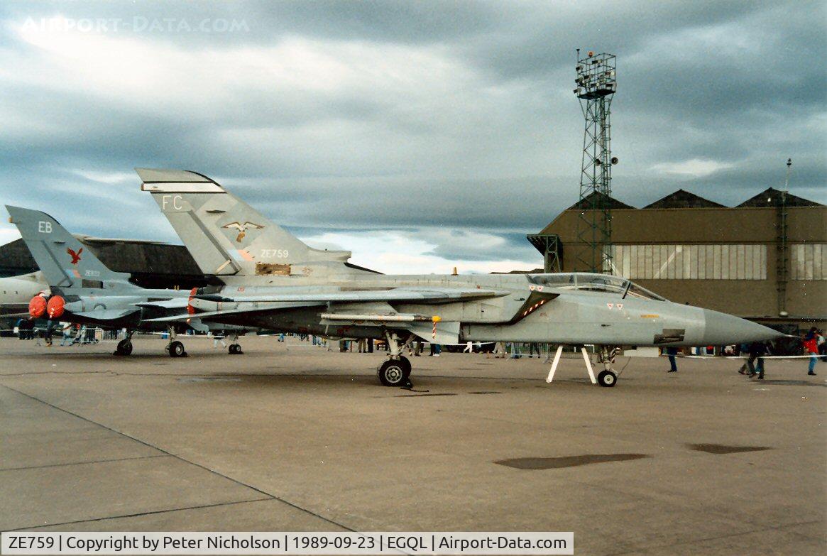 ZE759, 1988 Panavia Tornado F.3 C/N AT029/679/3306, Tornado F.3 of 29 Squadron on display at the 1989 RAF Leuchars Airshow.