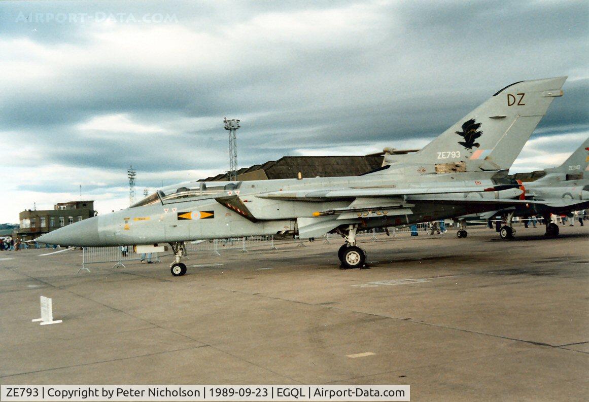 ZE793, 1988 Panavia Tornado F.3 C/N 3320, Tornado F.3 of 11 Squadron at RAF Leeming on display at the 1989 RAF Leuchars Airshow.