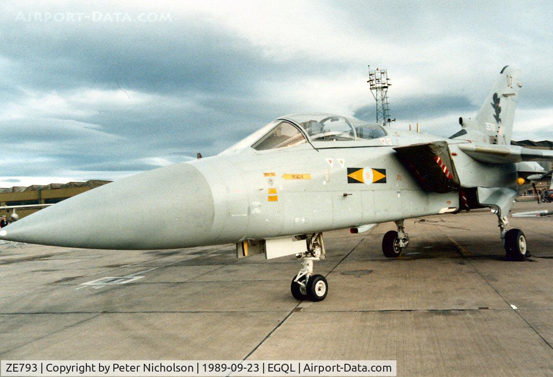 ZE793, 1988 Panavia Tornado F.3 C/N 3320, Another view of the 11 Squadron Tornado F.3 in the static park at the 1989 RAF Leuchars Airshow.