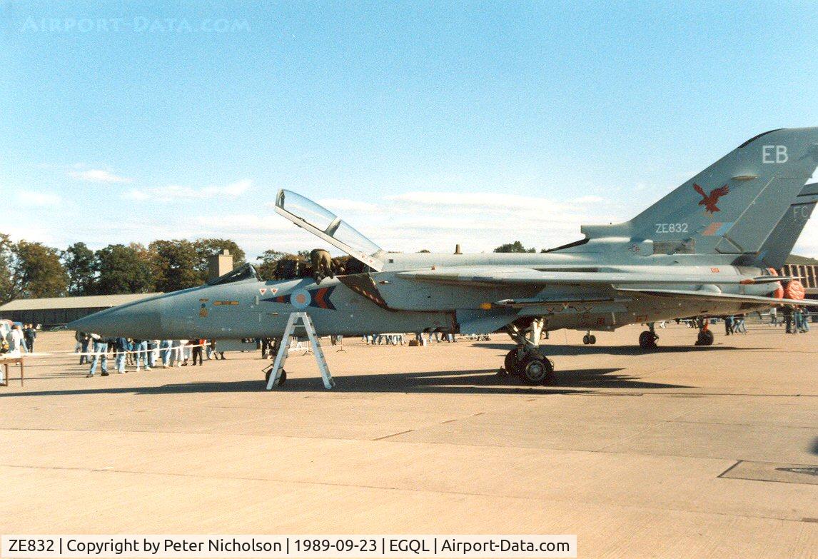 ZE832, 1988 Panavia Tornado F.3 C/N AS076/721/3329, Tornado F.3 of 23 Squadron on display at the 1989 RAF Leuchars Airshow.