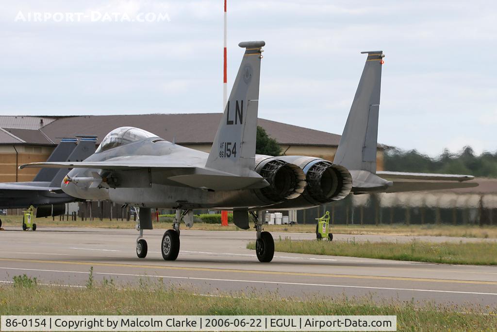 86-0154, 1986 McDonnell Douglas F-15C Eagle C/N 1001/C382, McDonnell Douglas F-15C Eagle at RAF Lakenheath in 2006.