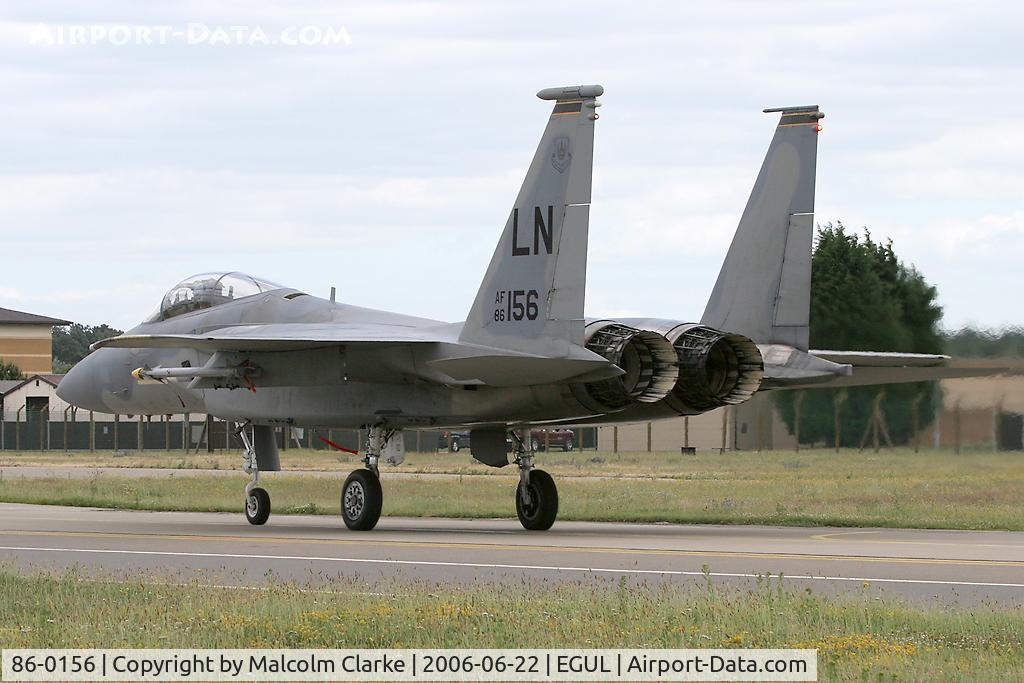 86-0156, 1986 McDonnell Douglas F-15C Eagle C/N 1003/C384, McDonnell Douglas F-15C Eagle at RAF Lakenheath in 2006.