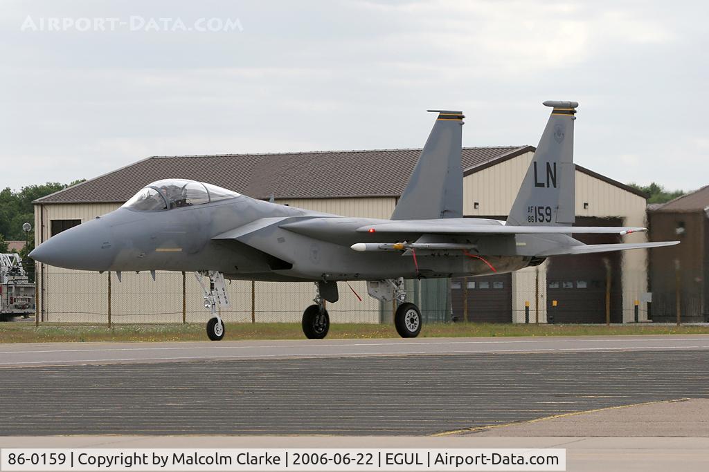 86-0159, 1986 McDonnell Douglas F-15C Eagle C/N 1006/C387, McDonnell Douglas F-15C Eagle at RAF Lakenheath in 2006.