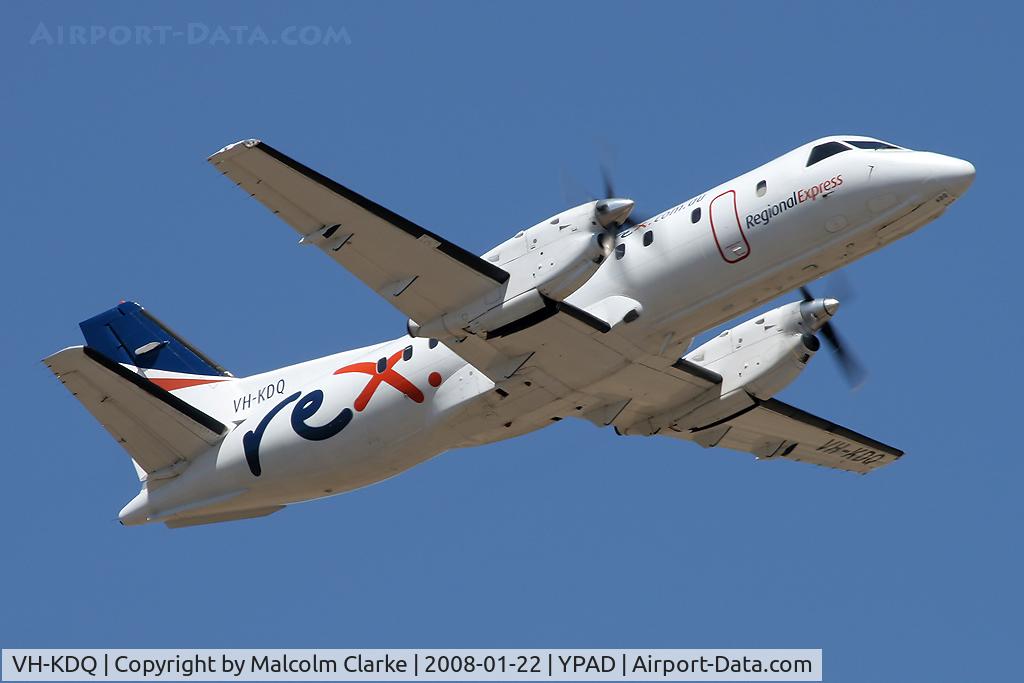 VH-KDQ, 1992 Saab 340B C/N 340B-325, Saab 340B at Adelaide International in 2008.