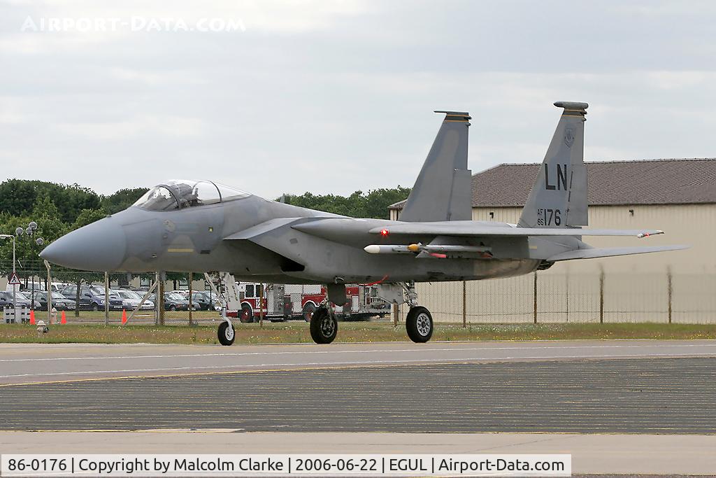 86-0176, 1986 McDonnell Douglas F-15C Eagle C/N 1027/C404, McDonnell Douglas F-15C Eagle at RAF Lakenheath in 2006.