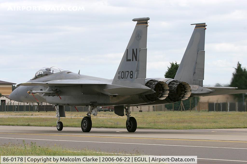 86-0178, 1986 McDonnell Douglas F-15C Eagle C/N 1029/C406, McDonnell Douglas F-15C Eagle at RAF Lakenheath in 2006.