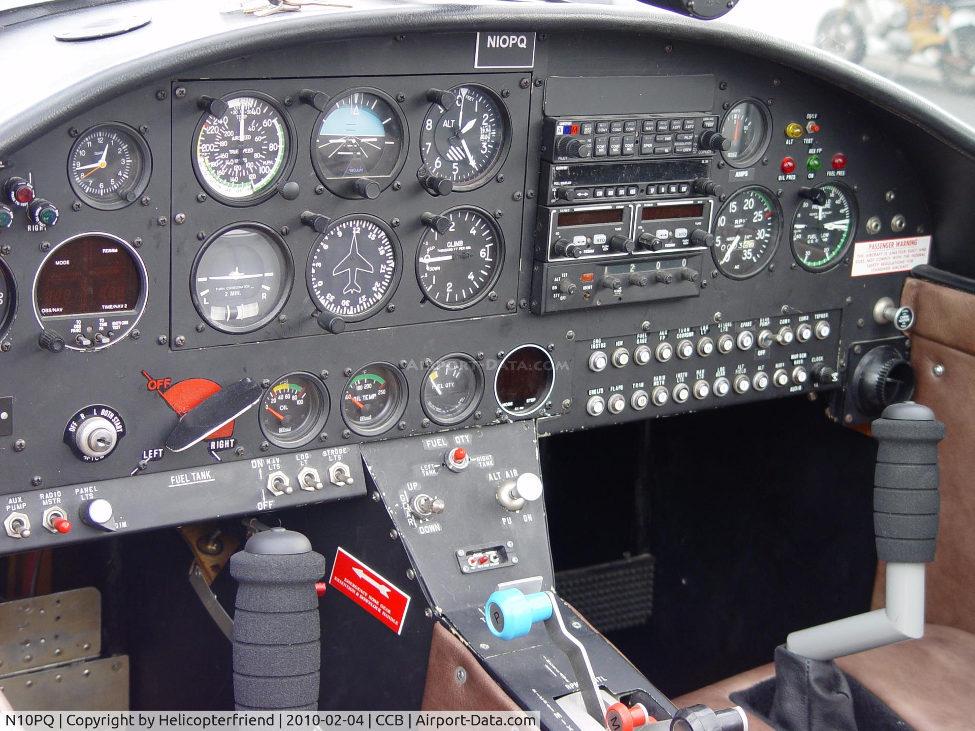 N10PQ, Jeffair Barracuda H-1 C/N 533, Cockpit area