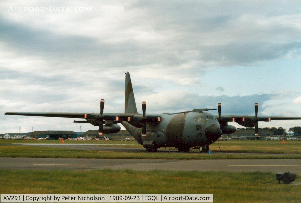 XV291, 1967 Lockheed C-130K Hercules C.1 C/N 382-4256, Hercules C.1 of the Lyneham Transport Wing on display at the 1989 RAF Leuchars Airshow.