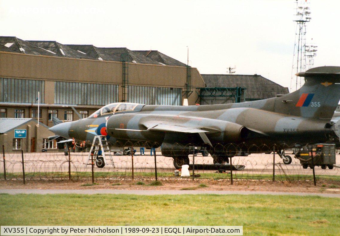 XV355, 1967 Hawker Siddeley Buccaneer S.2B C/N B3-05-67, Another view of the 208 Squadron Buccaneer S.2B on the flight-line at the 1989 RAF Leuchars Airshow.