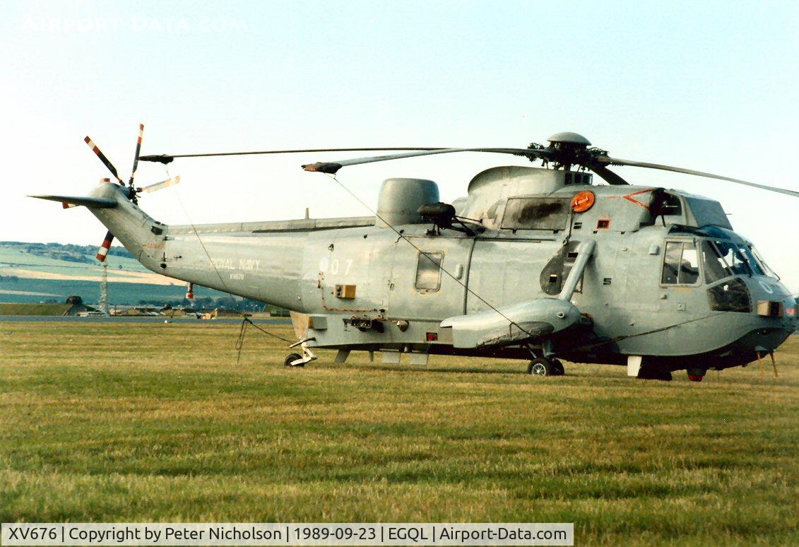 XV676, 1970 Westland Sea King HAS.6 C/N WA664, Sea King HAS.6 of 819 Squadron at RNAS Prestwick on display at the 1989 RAF Leuchars Airshow.