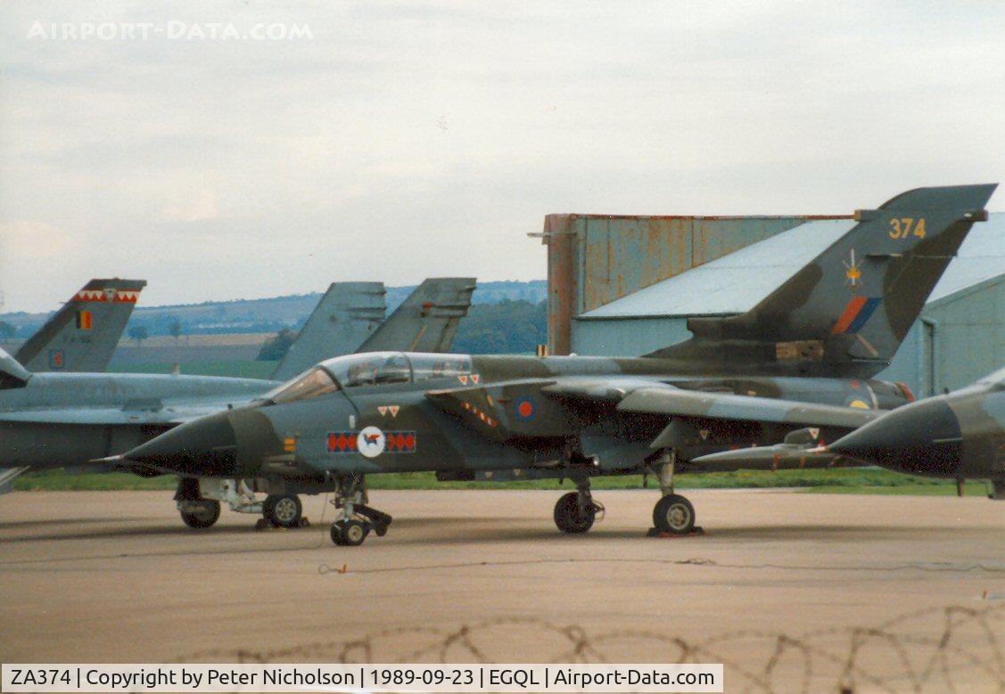 ZA374, 1982 Panavia Tornado GR.1 C/N 178/BS056/3088, Tornado GR.1 of RAF Honington's Tactical Weapons Conversion Unit on the flight-line at the 1989 RAF Leuchars Airshow.