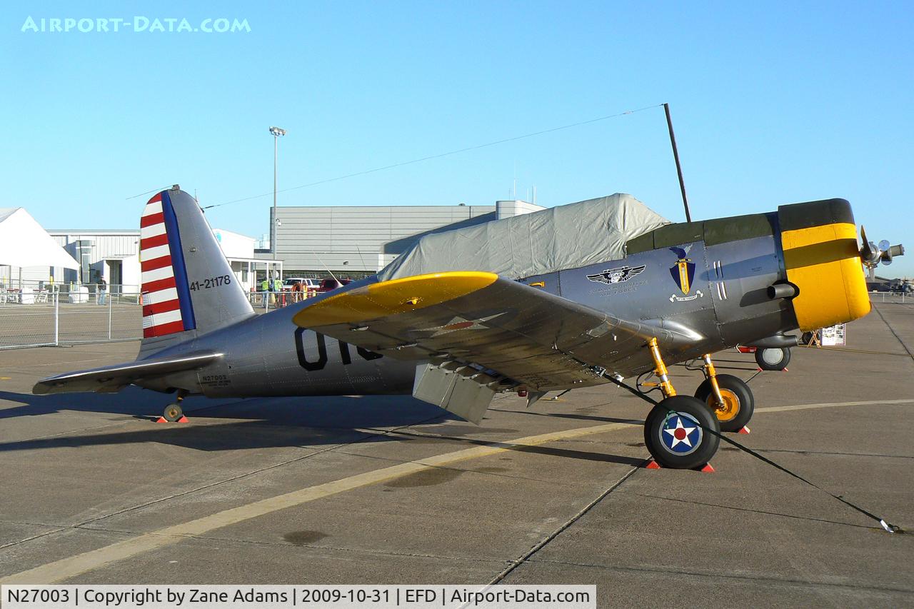 N27003, 1942 Consolidated Vultee BT-13A C/N 5017, At the 2009 Wings Over Houston Airshow