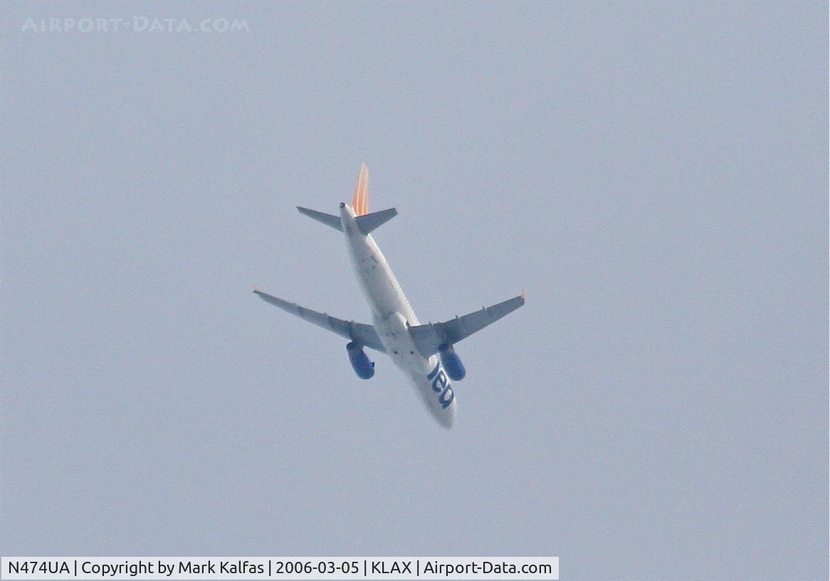 N474UA, 2001 Airbus A320-232 C/N 1475, United Airlines/ Ted A320-232 , N474UA on the LOOP SIX departure to KLAS.