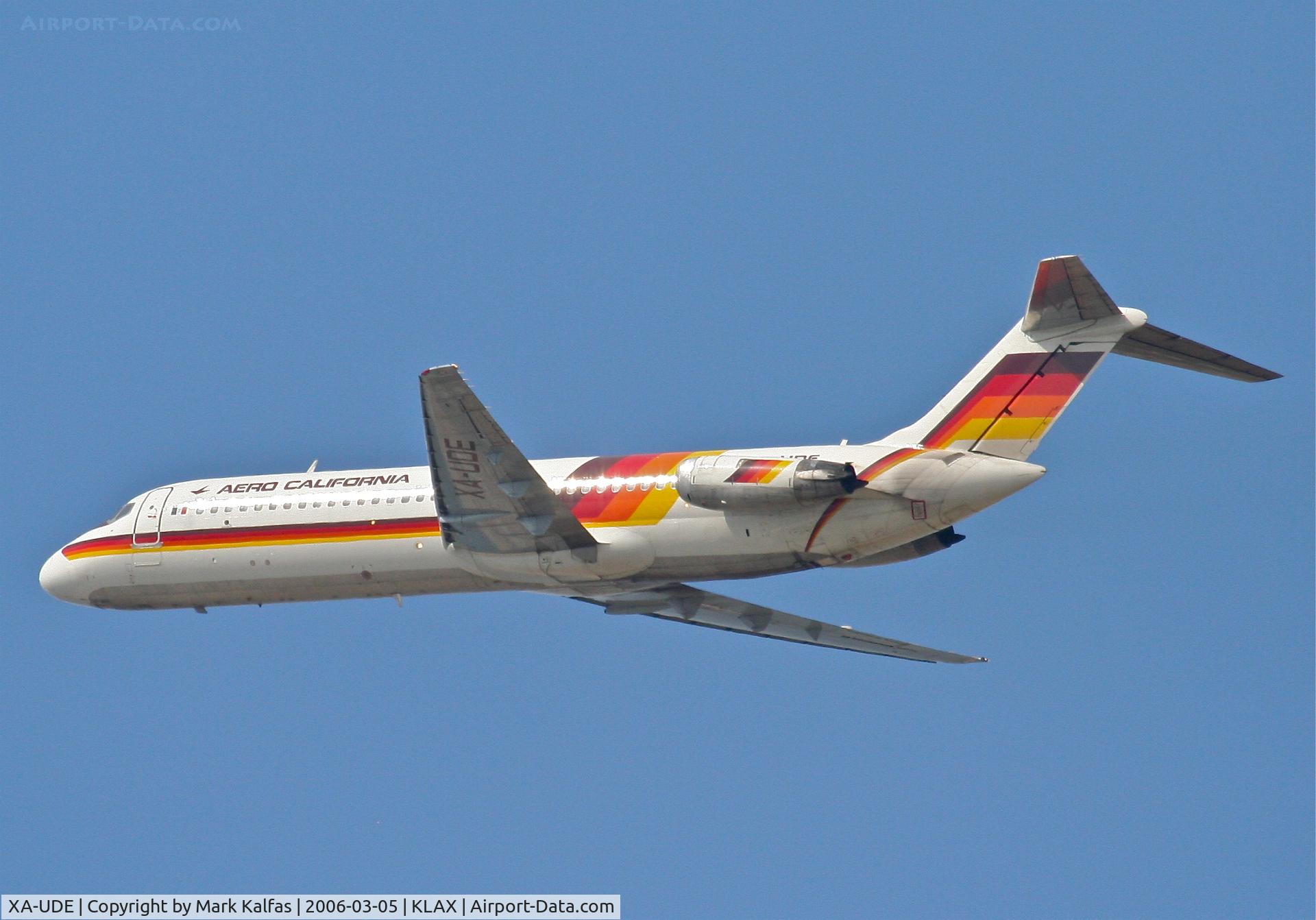 XA-UDE, McDonnell Douglas DC-9-32 C/N 47673/779, Aero California McDonnell Douglas DC-9-32 (cn 47673/779), 25R departure KLAX.