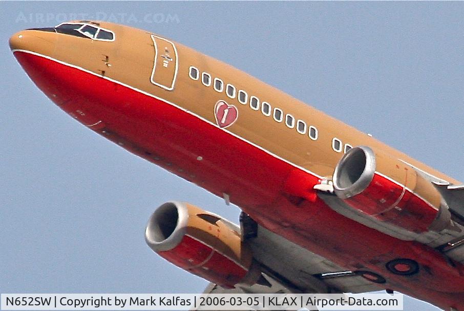 N652SW, 1997 Boeing 737-3H4 C/N 27722, Southwest Airlines Boeing 737-3H4, 25R departure KLAX.