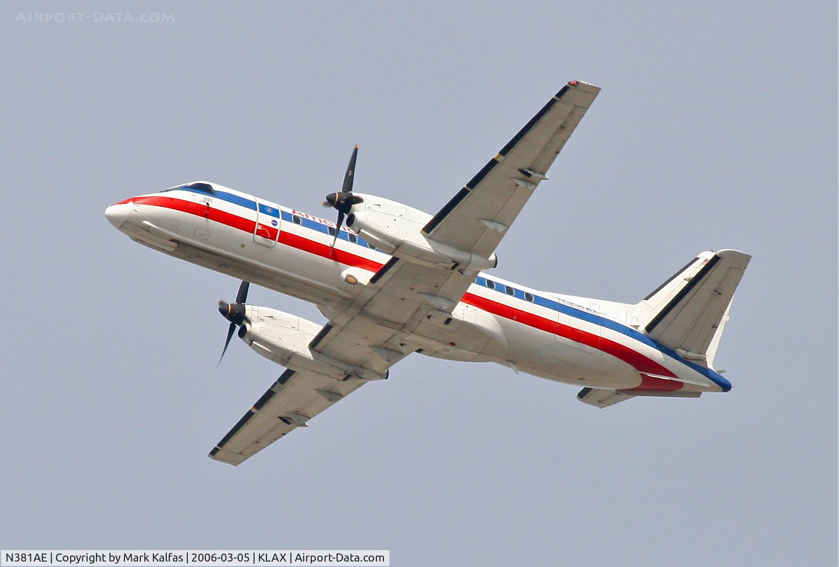 N381AE, 1995 Saab 340B C/N 340B-381, American Eagle SAAB 340B, 25R departure KLAX.