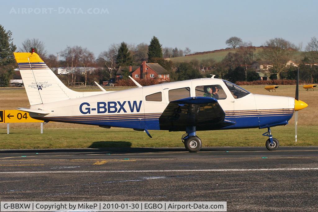 G-BBXW, 1973 Piper PA-28-151 Cherokee Warrior C/N 28-7415050, Heading to the A5 hold for Runway 34.