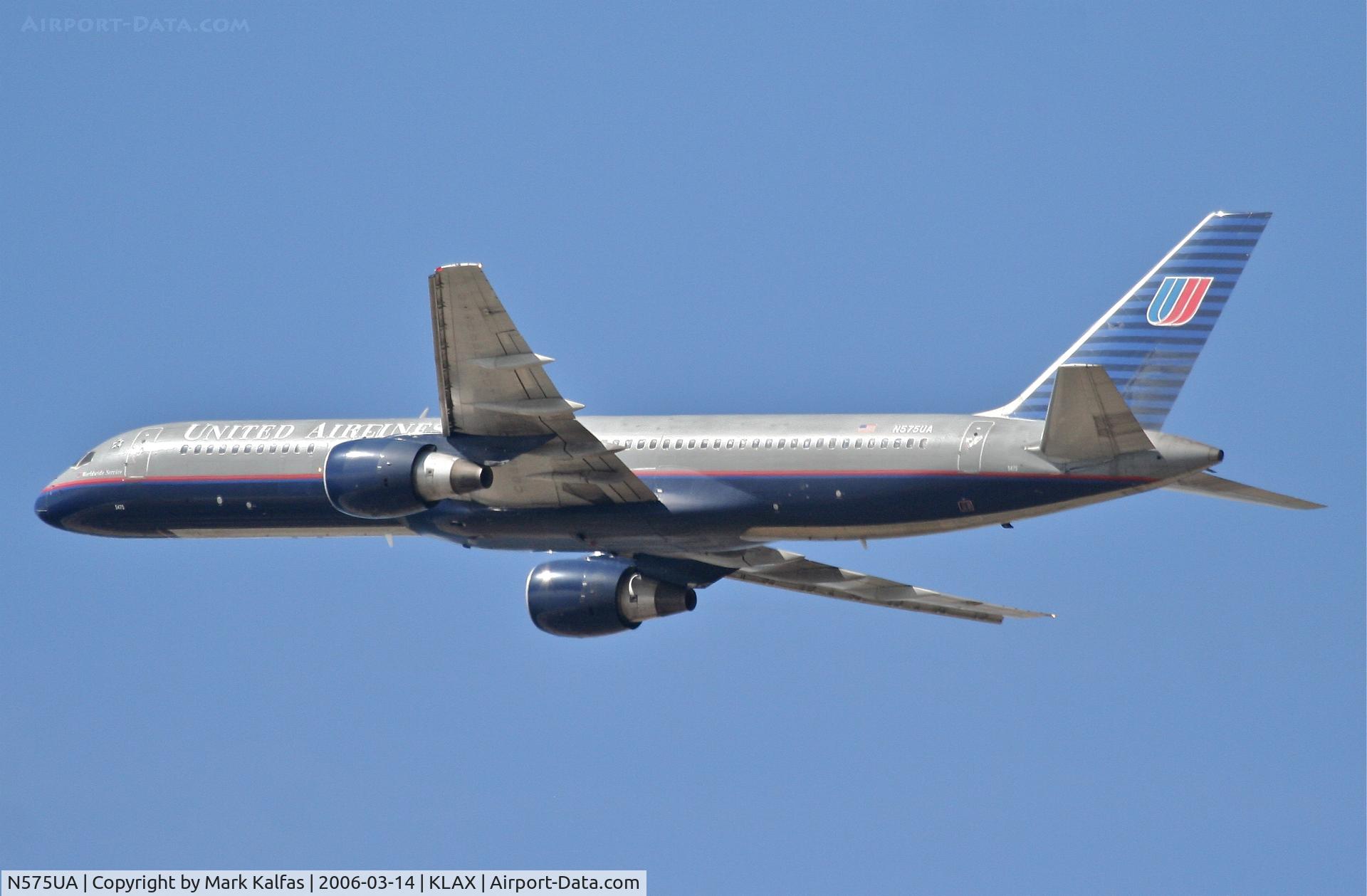 N575UA, 1993 Boeing 757-222 C/N 26689, United Airlines Boeing 757-222 , N575UA 25R departure KLAX.