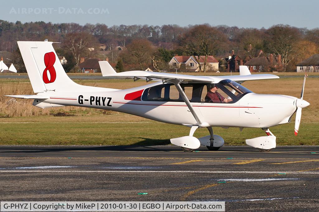 G-PHYZ, 2008 Jabiru J430 C/N PFA 336-14617, Heading to the A5 hold for Runway 34.