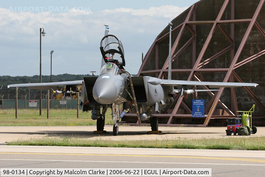 98-0134, 1998 McDonnell Douglas F-15E Strike Eagle C/N 1364/E225, Boeing F-15E Strike Eagle at RAF Lakenheath in 2006.