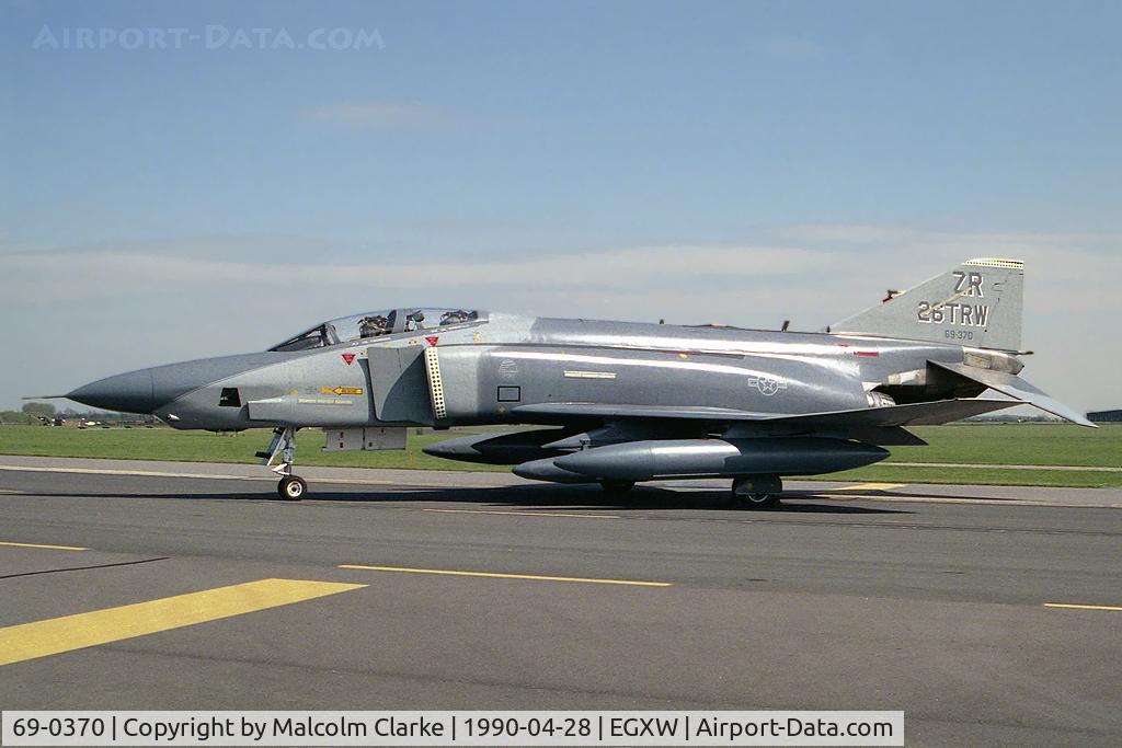 69-0370, 1969 McDonnell Douglas RF-4C Phantom II C/N 3885, McDonnell Douglas RF-4C Phantom II at RAF Waddington in 1990.