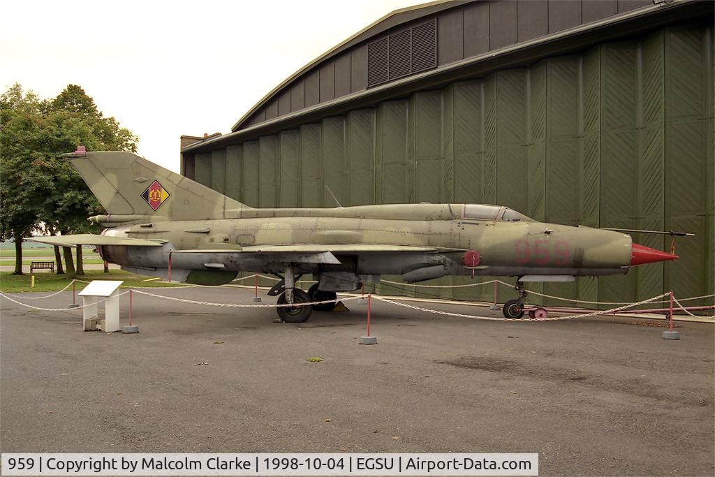 959, 1968 Mikoyan-Gurevich MiG-21SPS C/N 94A6503, Mikoyan-Gurevich MiG-21SPS at The Imperial War Museum Duxford in 1998.