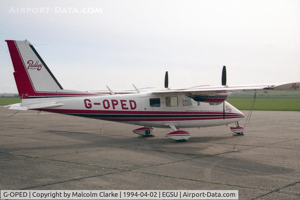 G-OPED, 1978 Partenavia P-68B C/N 129, Partenavia P-68B at Duxford Airfield in 1994.