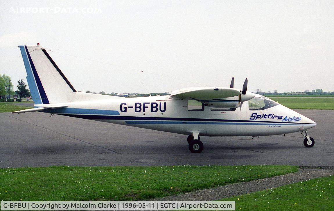 G-BFBU, 1974 Partenavia P-68B Victor C/N 24, Partenavia P-68B Victor at Cranfield Airport in 1996.
