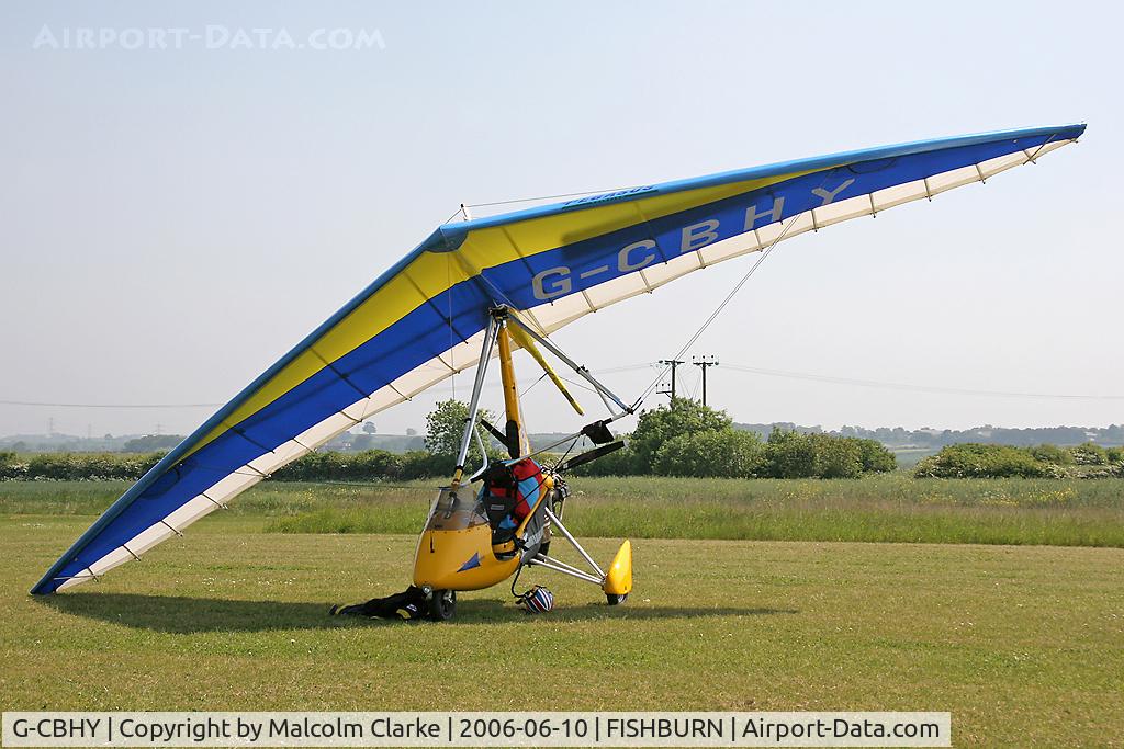 G-CBHY, 2001 Pegasus Quantam 15-912 C/N 7859, Pegasus Quantum 15-912 at Fishburn Airfield; one of the participants in the Fly UK 2006 around Britain flight from Halfpenny Green to Sandown via John O'Groats and Land's End in 2006.