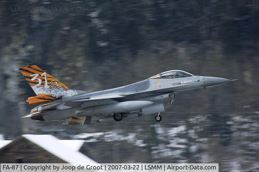 FA-87, SABCA F-16AM Fighting Falcon C/N 6H-87, visitro to the open house at Meiringen