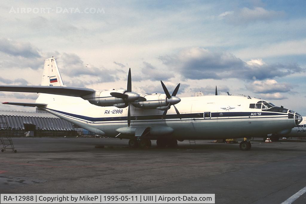 RA-12988, Antonov An-12TB C/N 00347206, Still in service (with Kosmos Airlines) in 2010.