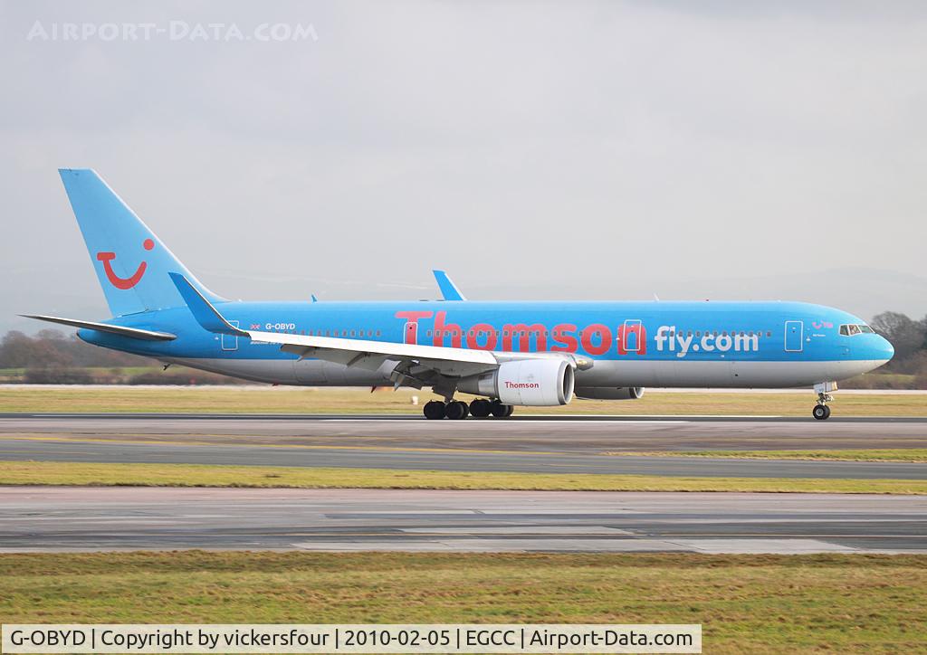 G-OBYD, 1997 Boeing 767-304/ER (BCF) C/N 28042, Thomsonfly. Recently fitted with winglets.
