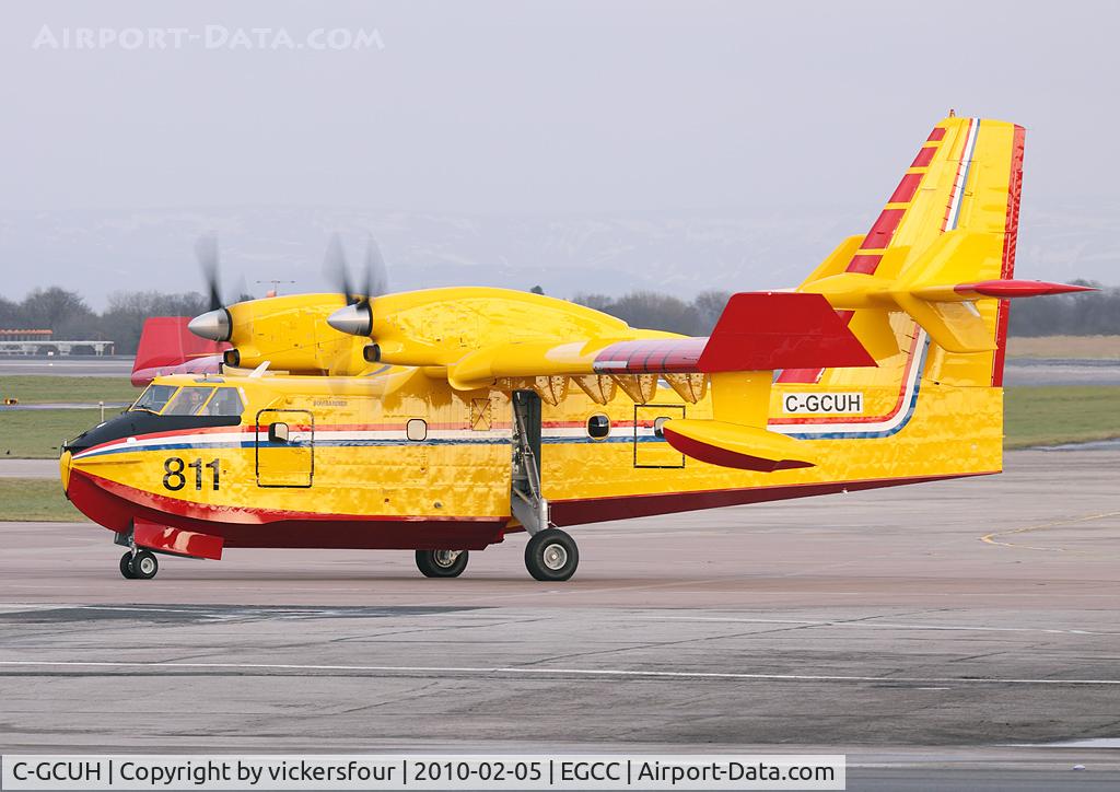 C-GCUH, 2009 Canadair CL-215-6B11 CL-415 C/N 2075, Bombardier CL-415 (c/n 2075). Passing through MAN on its delivery flight to the Croatian Air Force, where it will take up serial 811.